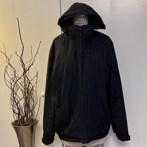 Men's Black Performance Jacket with Hood